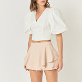 Puff Sleeve Crop Top
