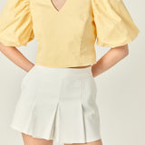 Puff Sleeve Crop Top