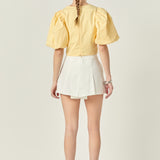 Puff Sleeve Crop Top