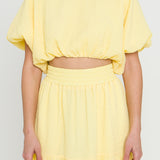 Voluminous Textured Cropped Top