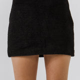Chain-Trimmed Mini Skirt