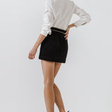 Chain-Trimmed Mini Skirt