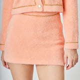 Chain-Trimmed Mini Skirt