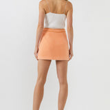 Chain-Trimmed Mini Skirt
