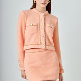 Chain-Trimmed Mini Skirt