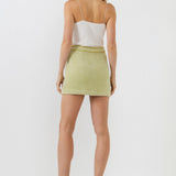 Chain-Trimmed Mini Skirt