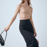 Cropped Knit Cardigan