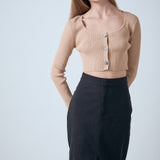 Cropped Knit Cardigan