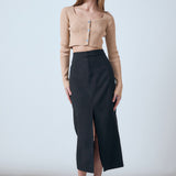 Cropped Knit Cardigan