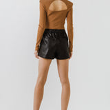 Shoulder Pad Knit Top