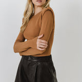 Shoulder Pad Knit Top