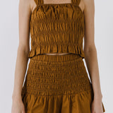 ENGLISH FACTORY - Smocked Ruffle Top - TOPS available at Objectrare