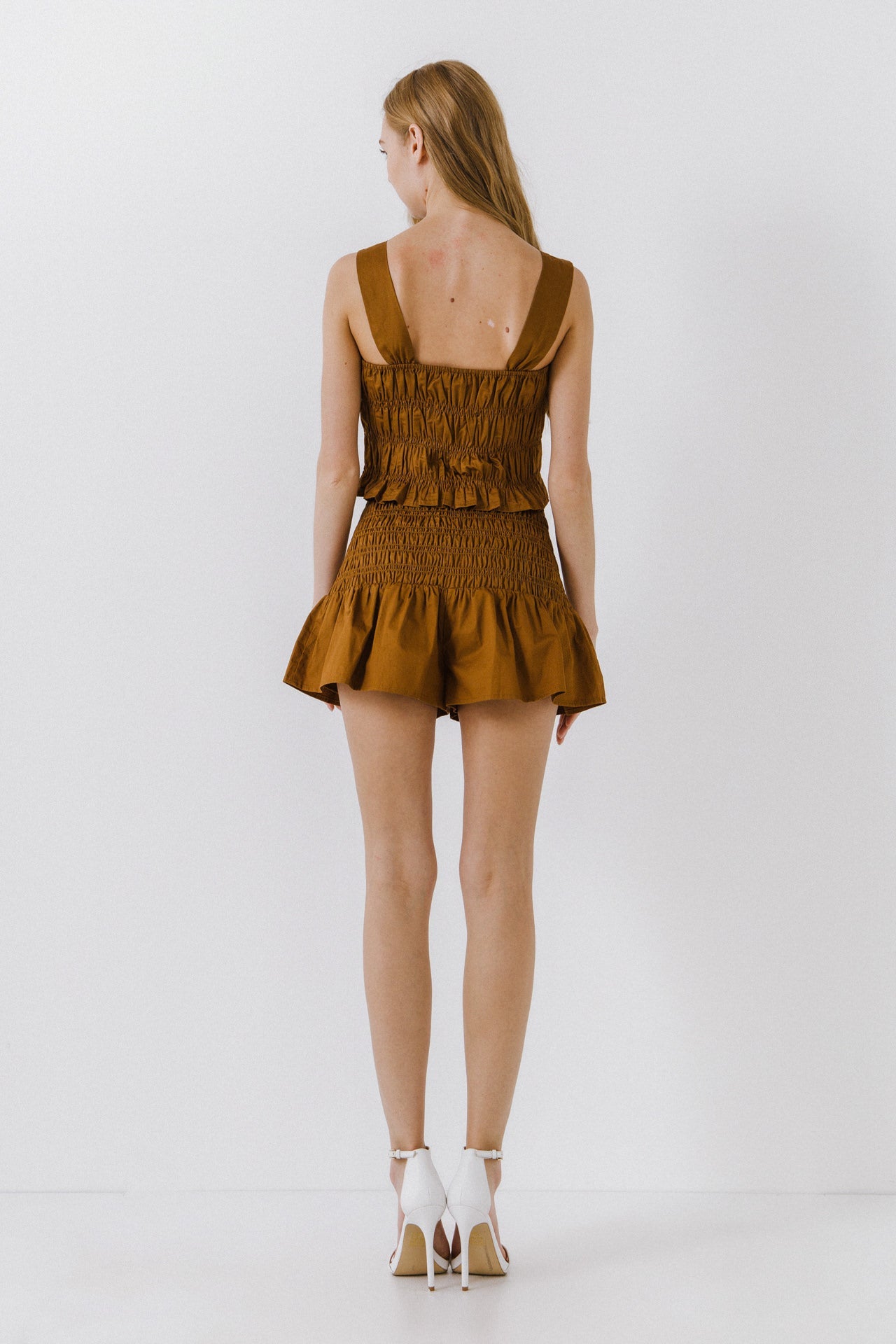 ENGLISH FACTORY - Smocked Ruffle Top - TOPS available at Objectrare