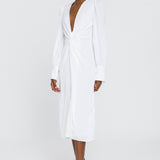 Twist Front Midi Dress