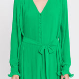 Chiffon Pleated Mini Dress