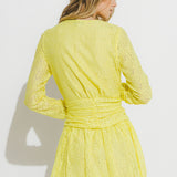 Lace V-Neckline Mini Dress