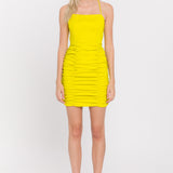 Ruched Fitted Mini Dress