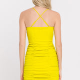 Ruched Fitted Mini Dress