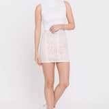 Striped Lace Mini Skirt