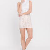 Striped Lace Mini Skirt