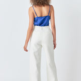 Satin Cowl Neck Top