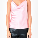Satin Cowl Neck Top