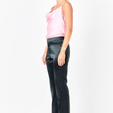 Satin Cowl Neck Top