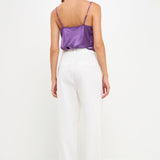 Satin Cowl Neck Top