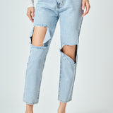 Destroyed High Waisted Skinny Jeans