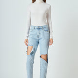 Destroyed High Waisted Skinny Jeans