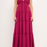 Ruffle Sleeve Maxi Dress