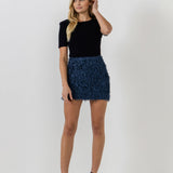 Fringed Mini Skirt