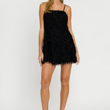 Fringed Flare Mini Dress