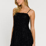 Fringed Flare Mini Dress