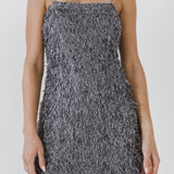 Fringed Flare Mini Dress