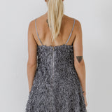 Fringed Flare Mini Dress