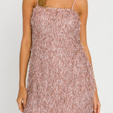 Fringed Flare Mini Dress