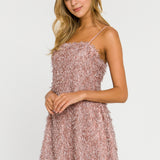 Fringed Flare Mini Dress