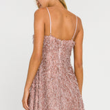 Fringed Flare Mini Dress
