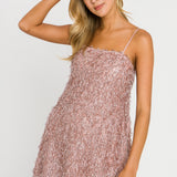 Fringed Flare Mini Dress