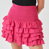 Tiered Ruffle Mini Skirt