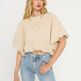 High-Low Cropped T-Shirt