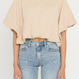 High-Low Cropped T-Shirt