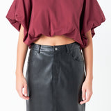 High-Low Cropped T-Shirt