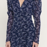Floral Ruched Mini Dress