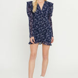 Floral Ruched Mini Dress