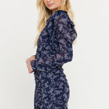 Floral Ruched Mini Dress