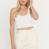 Cropped Knit Top