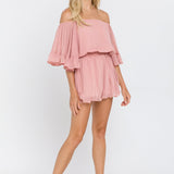 Ruffled Sleeve Romper