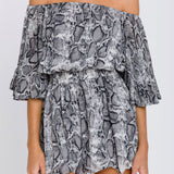 Ruffled Sleeve Romper
